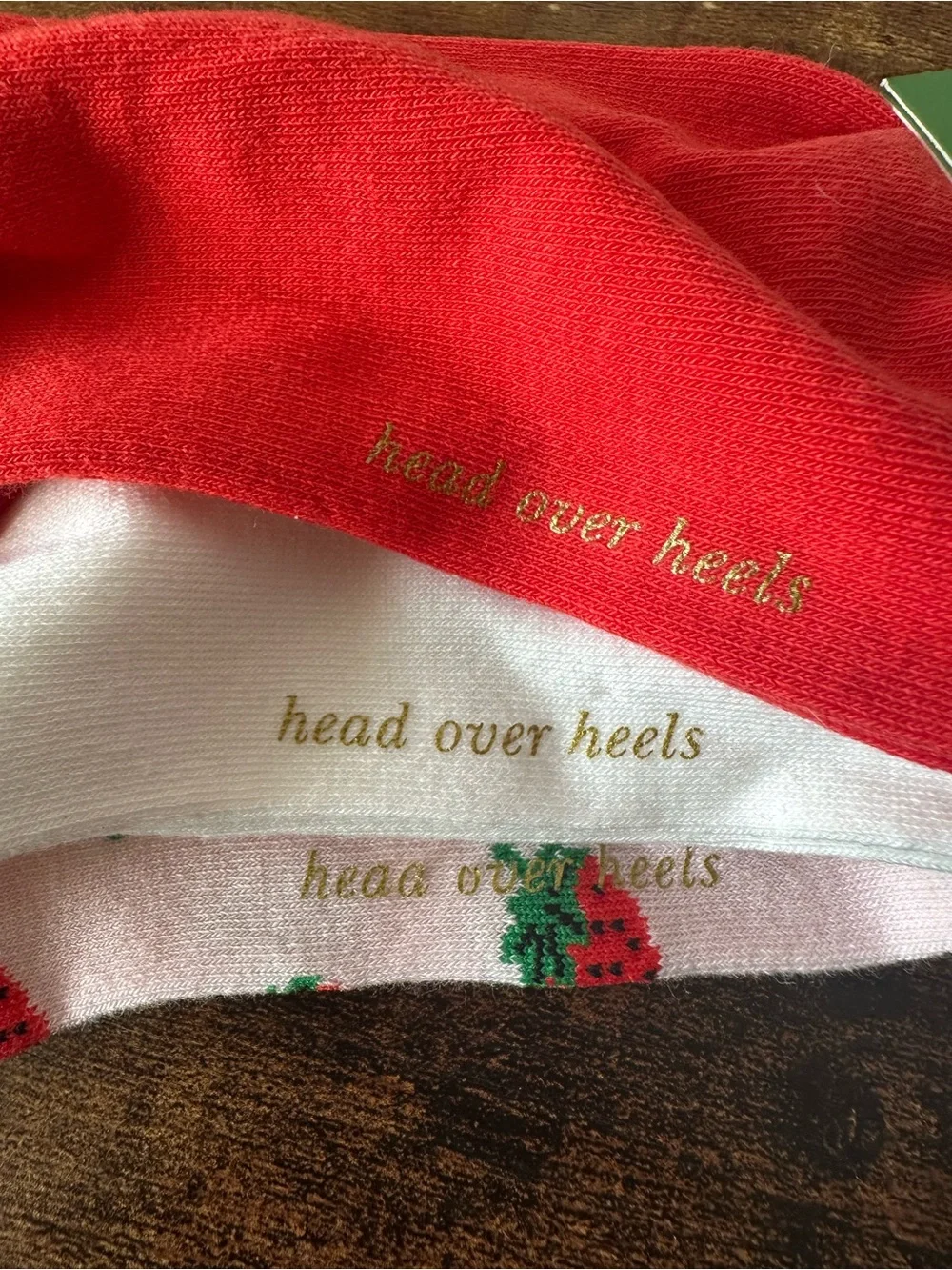 kate spade 3 Pairs Pink Strawberry, Red, White Quarter Socks 3 Pack NWT ♠️ - Picture 7 of 7